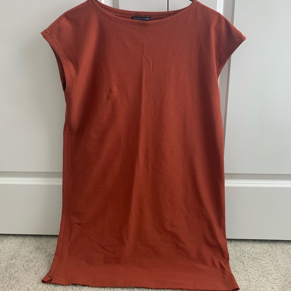 Eileen Fisher Orange T-Shirt Dress